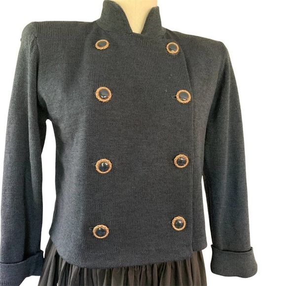 St John By Marie Gray Double Breasted Jacket Blazer Santana Knit Size Small - Picture 3 of 12